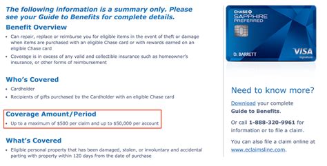 chase purchase protection lost item.